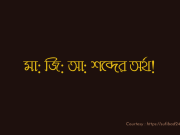 বুযুর্গ ব্যক্তির নামের পরে “মা: জি: আ:” এর পুরো অর্থ।