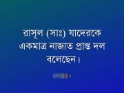 রাসূল (সাঃ) যাদেরকে একমাত্র নাজাত প্রাপ্ত দল বলেছেন।