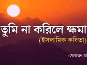 তুমি না করিলে ক্ষমা (ইসলামিক কবিতা)