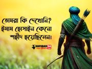 তোমরা কি দেখোনি ইমাম হোসাইন কেনো শহীদ হয়েছিলেন