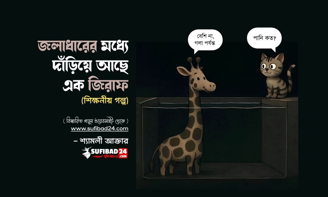 জলাধারের মধ্যে দাঁড়িয়ে আছে এক জিরাফ (শিক্ষনীয় গল্প)