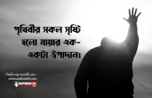 পৃথিবীর সকল সৃষ্টি হলো মায়ার এক-একটা উপাদান।